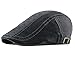 Newsboy Flat Cap for Men 8 Panel Peaky Gatsby Ivy Cabbie Hat Grey
