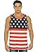 Men's USA Flag Tank Top America Stars & Stripes: MEDIUM