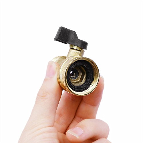2 Pcs 03V Heavy Duty 3/4 Hose Valve Brass Hose Quick Connect with Shut Off Garden Hose Connector to Control Water Flow