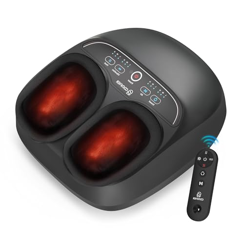 COMFIER Foot Massager with Heat, Compression & Vibration Shiatsu Feet Massager for Plantar Fasciitis, Neuropathy, Electric Foot Warmer Remote Control, Gifts for Women, Men