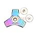 【2017 Upgraded】Colorful Triangle Spinner and Double Fidget Spinner Metal Material New Style EDC Hand Fidget Spinner for High Speed Relieving ADHD, OCD, Anxiety (Rainbow Regular 3)