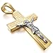 INBLUE Men's Stainless Steel Pendant Necklace Jesus Cross Bible Prayer -With 23 Inch Chain