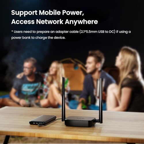 Tenda Router 4G SIM - Mobile WiFi Router 3G/4G Wireless Band 2.4 GHz, LTE Cat4, Fast Ethernet LAN/WAN Port, 2 * 4dBi External Antenna, NANO SIM Card, Plug and Play, 4G03 Pro