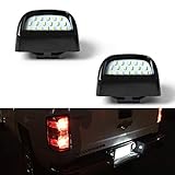GemPro 2Pcs LED License Plate Light Lamp Assembly for Chevy Silverado 1500 2500 3500 Suburban Tahoe GMC Sierra 1500 2500 3500 Cadillac Escalade Yukon XL, Powered by 18SMD Xenon White LED Lights
