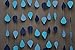 Ombre blue garland, Raindrop garland, Paper raindrops,Paper garland,Nursery decor,April showers,Spring shower, Raindrop baby shower