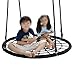 Smartxchoices 40'' Kids Round Spider Web Tree Swing Set Black Steel Frame Net Spinner Swing with 71
