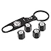 CzlpV Black Car Wheel Tire Valve Caps Tyre Stem Air Caps Keychain Styling For Mercedes Benz
