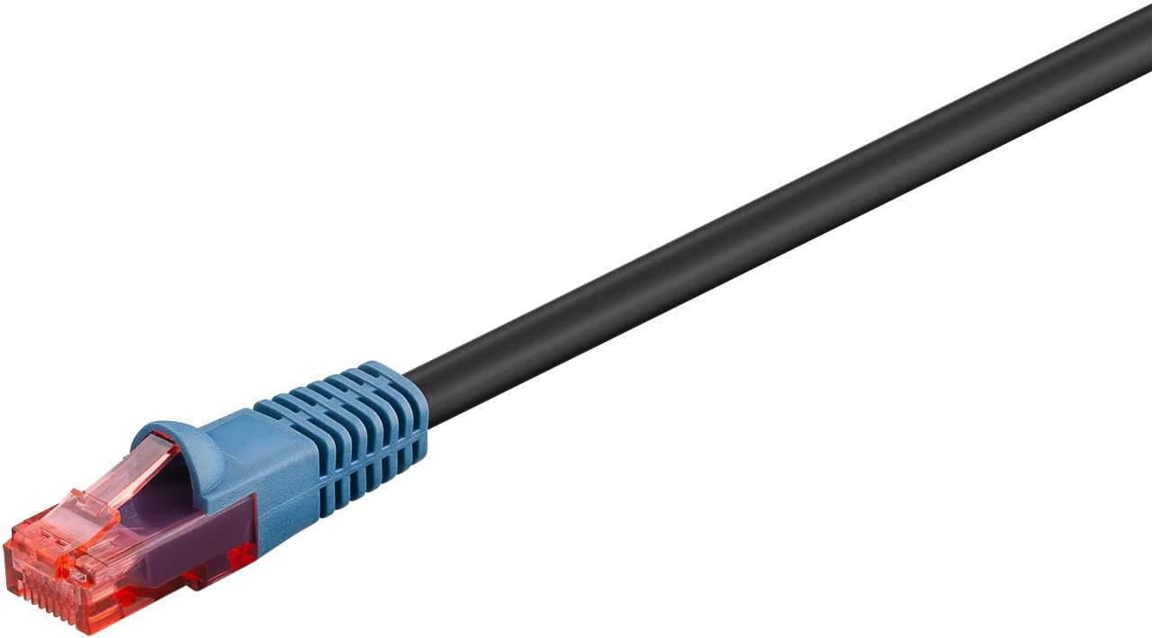 Goobay Câble/Cordon réseau RJ45 extérieur Catégorie 6 UTP (U/UTP) Droit 50m (Noir), black
