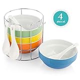 Uno Casa Portion Control Serving Bowls to Promote a Healthy Lifestyle. Ceramic Bowl Deep Dish for Cereal, Miso Soup, Ice Cream, Dessert, Chip Dip, Mixing and Dipping