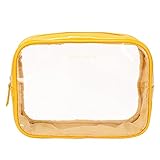 UU Family Toiletry Bag Makeup Pouch Cosmetic Bag Travel Packing Organizer (Yellow)