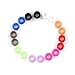 Ruifan Ultra Thin Silicone Ear Skin Flexible Flesh Tunnel Expander Stretching Gauge Earlets Plug Set Mix Color Gauges Kit 00G - 9 Pairs