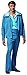 Rasta Imposta Men's NLCV Cousin Eddie Leisure Suit, Blue, One Size