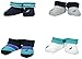 Nautica Baby Boys' 4 Pack Assorted Booties, Blue Multi, 0-6 Months