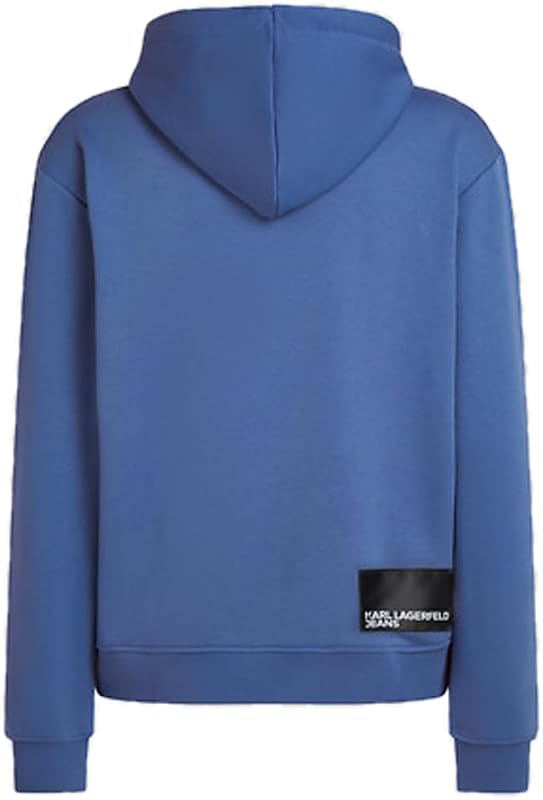 Herren Regular Logo Hoodie Verwaschenes Bundesblau L
