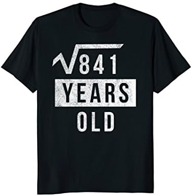 Mens 29th Birthday Gift 29 Yr Years Old Funny Square Root T Shirt XL Black