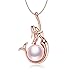 Casoty Sterling Silver Freshwater Pearl and Mermaid Pendant Necklace 18