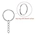 JEWMAY 100Pcs Split Key Chain Rings with Chain and Jump Rings Bulk for Crafts Supplies 1 Inch - Silver Color