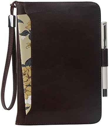 Maibooji Premium PU Leather Case for Ipad Mini 1, Mini 2, Mini 3, Mini 4, with Card Slots,Kickstand,Document Pocket,Pencil Holder,Elastic Hand Strap-Coffe