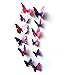 24pcs Purple&blue 3d Butterfly Stickers, Wall Stickers Crafts Butterflies, Wall Decoration, Fridge Magnet