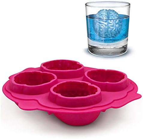 Florica Ice Cube Mould Tray Freeze Chocolate Mold Shape Silicone DIY Tool Fun for Party (Brain)