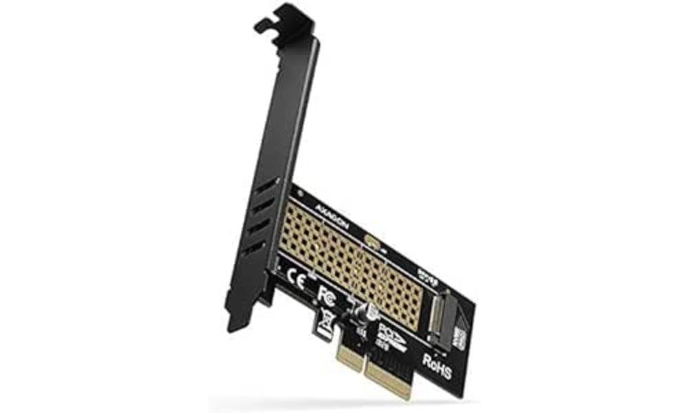 AXAGON ECO PCEM2-N PCIE NVME M.2 ADAPTER. Internal adapter PCI-Express x4 for connecting NVMe M.2 SSD hard drive to your computer
