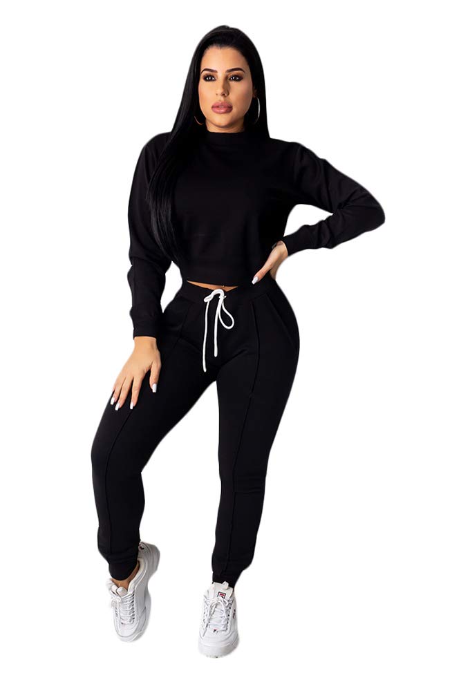 OLUOLIN 2 Piece Outfits for Women Sweatshirt Tracksuits - Casual Pullover and Pants Jogging Suits