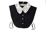 ANGEL SWEET Half Shirt Detachable Fake False Faux Collar Cuff Cotton Choker Tie White