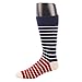 RIORIVA Men Dress Socks -Big Tall Fun Designed Patterned Colorful For Casual Home (BSK03X-5 PACK classic stripe, US Men Size 10.5-14/EU 44.5-49)