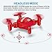 Drone for Kids Headless Mini RC Quadcopters Foldable Remote Control Helicopter Drones 2.4Ghz 6-Axis Gyro 4 Channels Indoor Flying Airplane With 3D Flip One Key Return for Beginner Drone Training (Red)