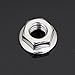 5/16-18 Serrated Flange Hex Lock Nuts, Stainless Steel 18-8 (304), Bright Finish, 50 PCS