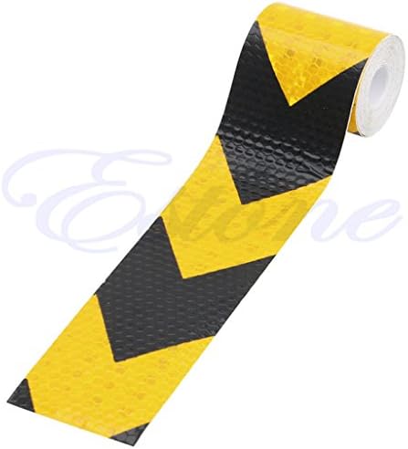 LinkinStar Super 2"x118" 3M Arrow Safety Warning Conspicuity Reflective Tape Strip Sticker (Yellow &amp; Black)