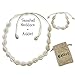 Nativu Shell Necklace Vsco Stuff Natural Handmade Seashell Necklaces for Women Cowrie Puka Shell Choker Visco Girl Adjustable Necklace Choker Anklet Set for Women Girls and Teen (White)
