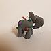 ELEPHANT CHRISTMAS ORNAMENT Tangled in Christmas Lights Hand Made Polymer Clay OOAK
