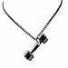 Regalia Dumbell Power Pendant Necklace (Black)