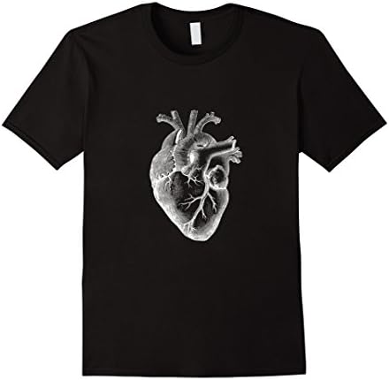 Men's Anatomical Heart Shirt, Cardiologist Shirt, Heart Doctor Large Black