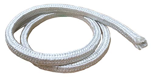 MinGlas Rope Seal - Fiberglass Square Braided Rope Gasket 1/2" x 8 feet, Firm High-Density, Stove Boiler Furnace Oven Kiln Door Seal Gasket