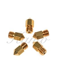 Kamo 5PCS, cabezal de impresión tipo boquilla de extrusión de bronce 0.4 mm de impresora 3D; para impresora MK8 1.75 mm ABS PLA
