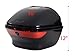 TMS® Black Motorcycle Scooter Luggage Tail Trunk Top Hard Case with Mounting Hardware