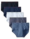 Men's Full Cut Cotton Bikini Briefs Underwear Solid Color (Pack of 5)
