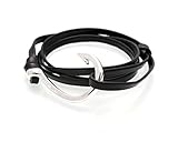 VIRGINSTONE Silver Plated Round Hook On Colorful Cowhide Leather Nautical Style