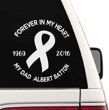 Forever In My Heart Awareness Ribbon Decal (#2) - 6x6.5