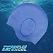 Dimples Excel Silicone Long Hair Swim Cap with Ear Pocket (2 Pack)