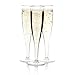 Party Essentials Hard Plastic 1 Piece Champagne Flute, 5-Ounce Capacity, Clear (Case of 100)