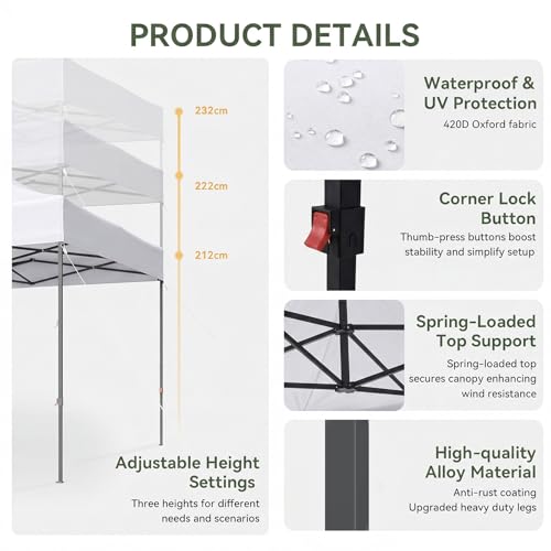 Aoxun 10x15 Pop Up Canopy Review: Heavy Duty Instant Shelter with Sidewalls image 15