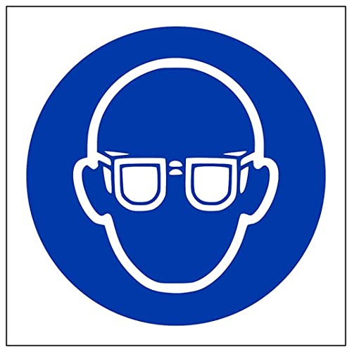 V Safety Mandatory PPE - Ear Protection Logo - 150 x 150 mm Safety Sign — image 1