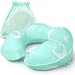 RESTCLOUD Kids Travel Neck Pillow for Airplane, Head and Neck Support for Kids Age 3 to 10 (Green) primary