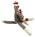 Ozark Mountain Kids The Original Sock Monkey - Featuring Classic Button Eyes, Pom Pom Hat, and Poof Ball Necktie - Measures 19 Inches Tall - Made in The USA