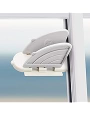 Sliding Door Lock for Child Safety（6Pack)，Baby Proof Window Lock with Strong Adhesive Tape for Patio, Closet, Shower Sliding Door, Shutter and More