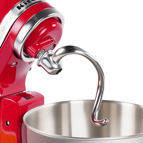 Stainless Steel Spiral Dough Hook Compatible with Kitchenaid 4.5-5Quart Tilt-Head Stand Mixers, Efficient Kneading, Dishwasher Safe
