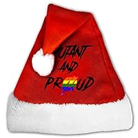 TCCZQ Mutant and Proud Unisex Velvet Fabric Santa Hat Party Accessory Christmas Holiday Hat